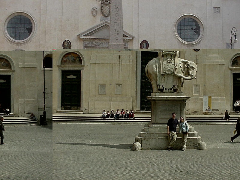 Erica and John in Front of Elephant Obelisk in Rome.jpg